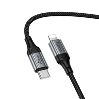 Kabelis USB-C uz Lightning Hoco PD 2,4A 1,5 m X121 melns