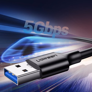 Ugreen US184 20882 USB-A 3.0 / USB-C 3A kabelis 1m - melns