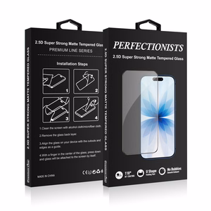 Perfectionists 2,5D īpaši izturīgs matēts rūdīts stikls Apple iPhone 15/16 melns
