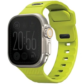 UNIQ siksniņa Stride Apple Watch Series 1/2/3/4/5/6/7/8/9/SE/SE2/Ultra/Ultra 2 42/44/45/49mm FKM gumijas laima zaļš