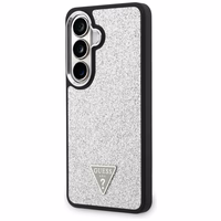 Guess maciņš Fixed Glitter Triangle MagSafe for Samsung Galaxy S26 sudraba