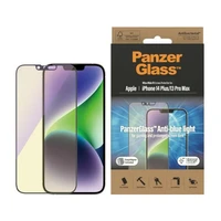 PanzerGlass īpaši plats antibakteriāls aizsargstikls ar zilās gaismas filtru un pozicionētāju iPhone 14 Plus / 13 Pro Max