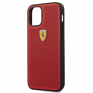 Ferrari FESPEHCP12SRE iPhone 12 mini 5.4" красный/красный жёсткий чехол On Track Perforated