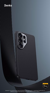 Benks Magnetic Armor Pro Kevlar maciņš metāla rāmis 600D G049 priekš Samsung Galaxy S26 Plus melns