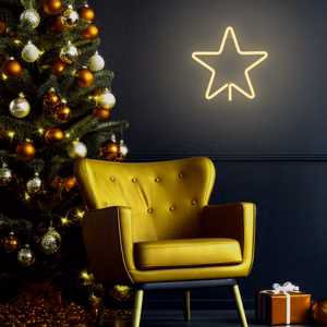 Neon LED Ziemassvētku zvaigzne silti balta FLNE22 Forever Light