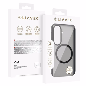 Liavec Soft Maciņš Metal Frame for Samsung Galaxy S26 melns