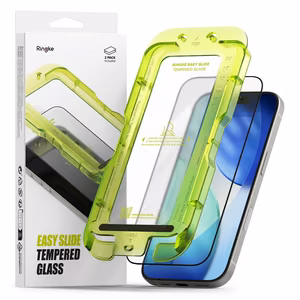 Ringke Easy Slide 2 daļu rūdītā stikla komplekts iPhone 17 - melns