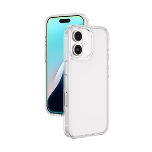 AmazingThing Minimal viedtālruņa apvalks iPhone 16 Plus silikona apvalks - caurspīdīgs