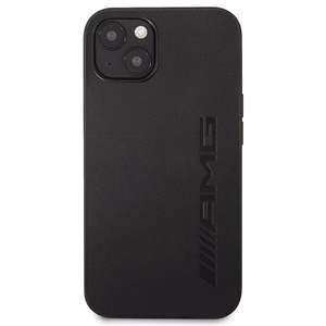 Mercedes AMG ādas maciņš ar karsto spiedumu iPhone 13 / 14 / 15, melns