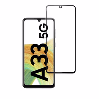 Aizsargstikls Blue Star - SAMSUNG A33 5G ar pilnu ekrānu (ar rāmi, mazā izmēra) - melns