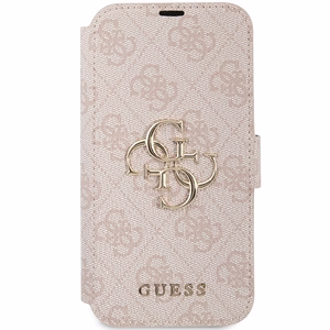 Guess 4G Metal Logo maciņš iPhone 15 / 14 / 13 - rozā