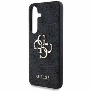Guess liels 4G logotipa viedtālruņa apvalks Samsung Galaxy S25 melns