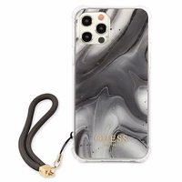 Guess GUHCP12LKSMAGR iPhone 12 Pro Max 6.7" pelēks/pelēks cietais apvalks Marble kolekcija