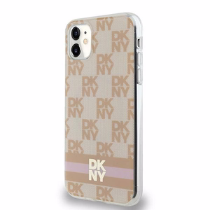 DKNY IML Checkered Mono Pattern & Printed Stripes MagSafe чехол для iPhone 11 / Xr - розовый