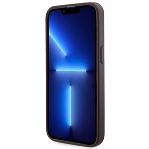 Guess GUHMP13XP4RPSW iPhone 13 Pro Max 6.7" brūns/brūns cietais apvalks 4G Printed Stripes MagSafe