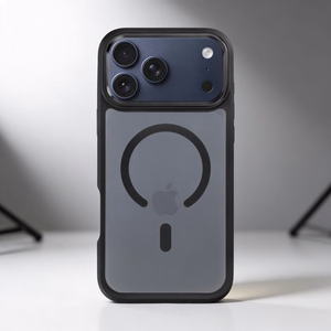 Aizsargvāciņš ierīcei iPhone 18 Pro Max / 17 Pro Max: Forcell F-Protect Smoke Hybrid Premium, saderīgs ar MagSafe, krāsa – melna