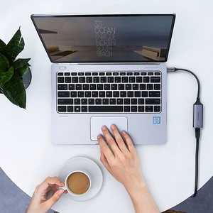 Ugreen ārējais tīkla adapteris RJ45 - USB Type C (1000 Mbps / 1 Gbps) Gigabit Ethernet pelēks (CM199)