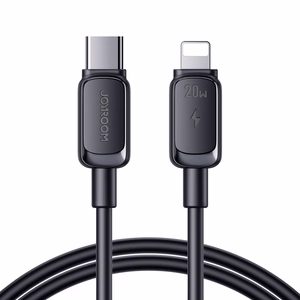 Joyroom Multi-Color Series A14 USB-C / Lightning 20W kabelis 1.2 m - melns
