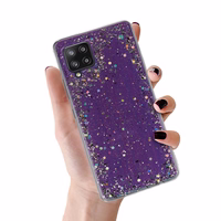 Brilliant caurspīdīgs viedtālruņa apvalks Samsung Galaxy A42 5G violets