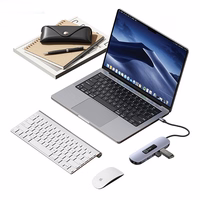 USAMS adapteris HUB 10w1 3xUSB 3.0/TF/SD/ USB-C/HDMI/RJ45/VGA PD100W tumšs SJ644HUB01 (US-SJ644)