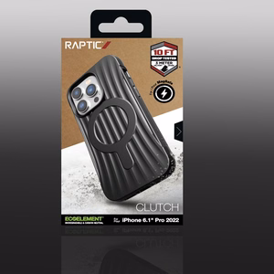 Raptic X-Doria Clutch viedtālruņa apvalks iPhone 14 Pro ar Magnētisko melnu aizmugurējo pārklājumu