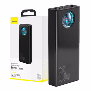Powerbank Baseus Amblight 30000mAh, 4xUSB, USB-C, 65W (черный)