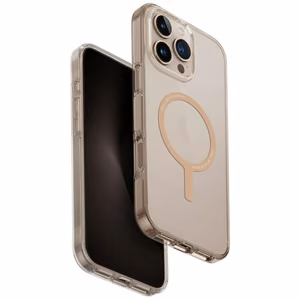 Uniq Clario Magclick uzlādes apvalks iPhone 16 Pro Max – caurspīdīgs zelta