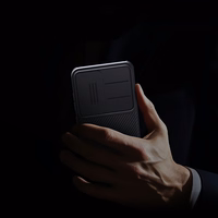 Nillkin CamShield Pro viedtālruņa apvalks Samsung Galaxy S25 ar kameras pārsegu - Melns