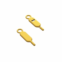 Key / needle for SIM card tray needle keychain dzeltens
