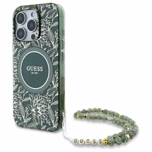 Guess Magnētiskais MagSafe viedtālruņa apvalks iPhone 16 Pro Max - zaļš