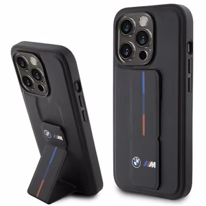 BMW Grip Hot Stamp viedtālruņa apvalks iPhone 15 Pro Max - melns