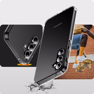 JM ANTI-BACTERIA TPU maciņš, paredzēts Galaxy A55 5G, caurspīdīgs