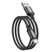 Kabelis USB A uz USB C Hoco 3A 1 m X89 melns