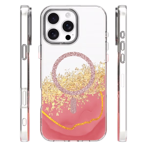 Epoxy Mag maciņš iPhone 16 Pro 6,3" rozā