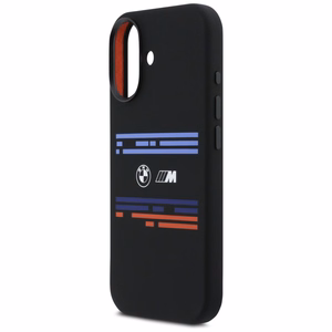 BMW M Silicon Horizontal Line MagSafe macins priekš iPhone 17 - Melns