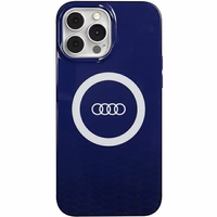Audi IML Big Logo Magnētiskais apvalks iPhone 13 Pro Max - zils