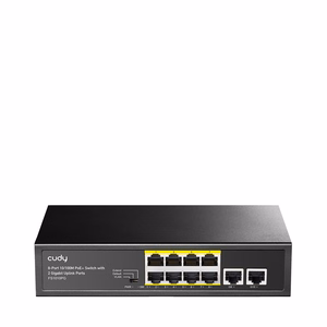 Cudy FS1010PG tīkla komutators Fast Ethernet (10/100) Power over Ethernet (PoE) melns