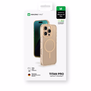 AmazingThing Titan Pro Magnētiskais apvalks ar magnētisko gredzenu iPhone 16 Pro - rozā zelts