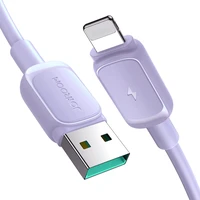 Joyroom Multi-Color Series A14 Lightning / USB-A 2.4A 1.2 m kabelis - violets
