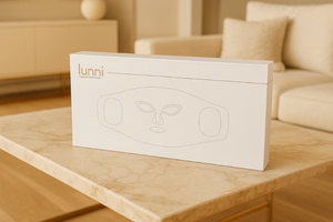 Lunni силиконовая LED-маска для лица с 7 цветами LED и ближним инфракрасным светом белая