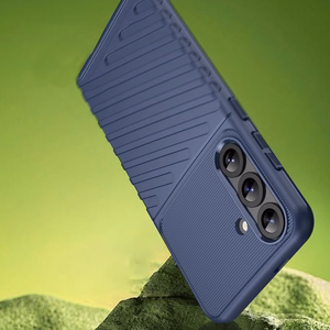 Pērkona apvalks Samsung Galaxy S25+ silikona bruņu vāks - zils