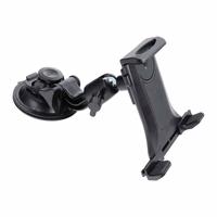 Auto turētājs vējstiklam / paneļim / galvas balstam (planšetēm 7" - 10") melns