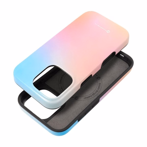 Чехол для iPhone 15 PRO Forcell F-Protect Mirage совместим с MagSafe Military Drop-Test розово-голубой