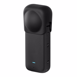 Silikona aizsargobjektīva vāciņš Puluz Insta360 X3 (melns)
