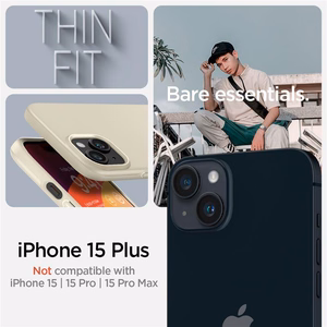 Spigen Thin Fit viedtālruņa apvalks iPhone 15 Plus - bēšs