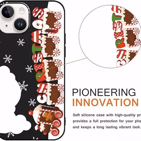Pnakqil Iphone 14 Maciņš Gingerbread Train