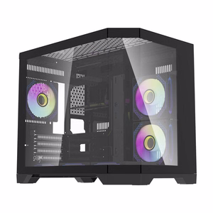 Darflash FT418 datora korpuss + 6 aRGB ventilatori (melns)