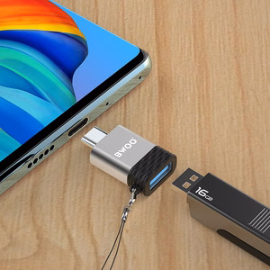 BWOO adapteris USB - USB-C pelēks OTG BZ-35