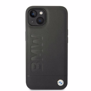 Viedtālruņa apvalks BMW BMHMP14SSLLBK iPhone 14 6.1 "melns / melna cietais apvalks Paraksta Logotipa Iespaids Magnētiskais