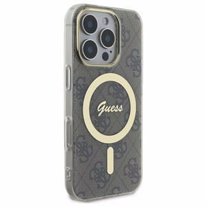Guess IML 4G MagSafe futrālis iPhone 16 Pro - brūns